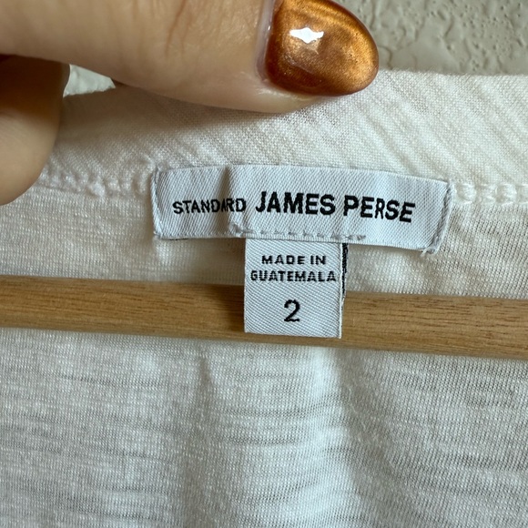 James Perse Casual High Gauge Scoop Neck White T-Shirt sz: 2 - Picture 5 of 10
